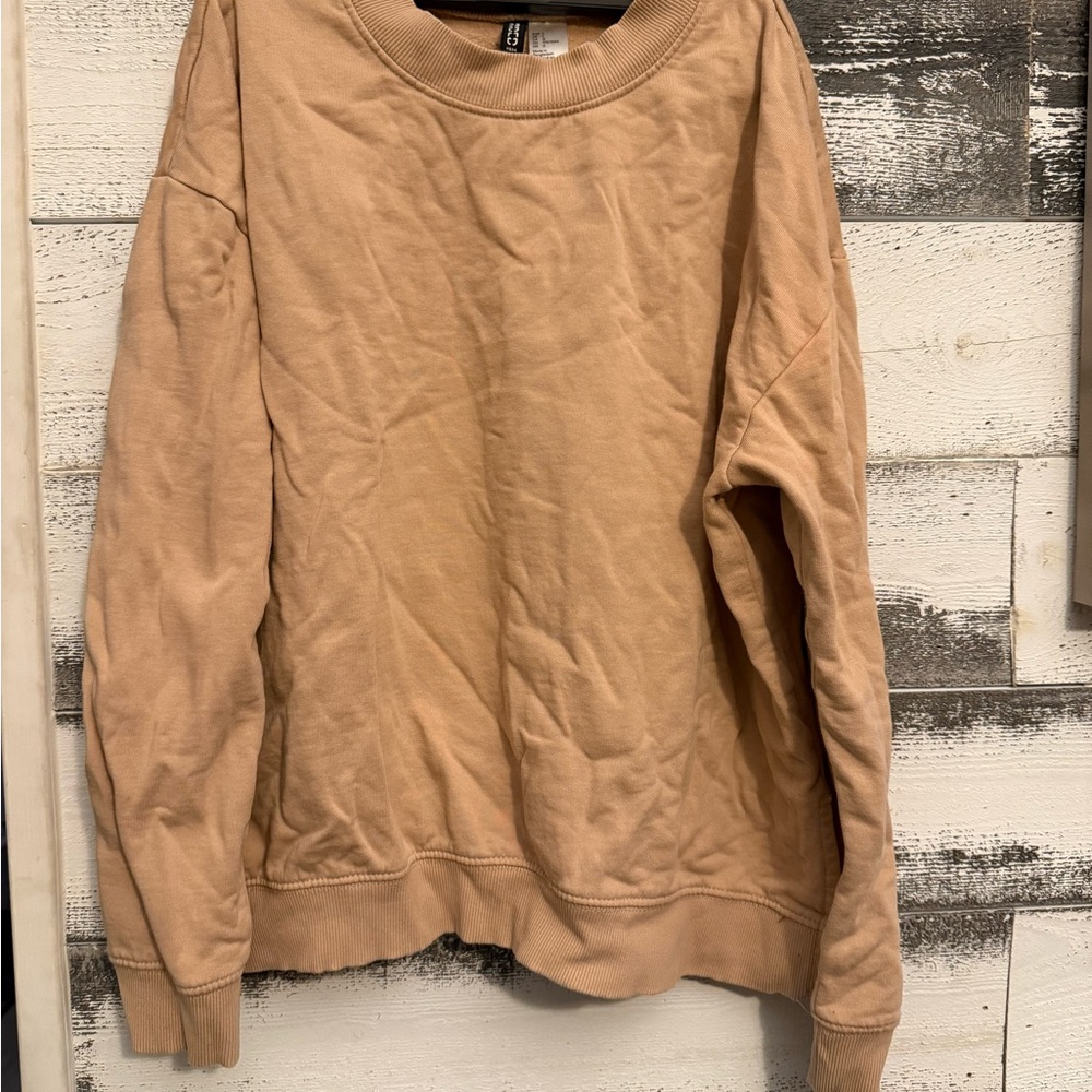 H&M Tan Crew Neck Sweater